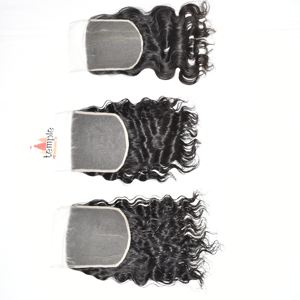 Extensions 100% naturelles noires pour femmes, 7*7 Closure, double trame, fabrication à la machine, cheveux indiens à cuticules alignées, vente en gros - Product Image 1