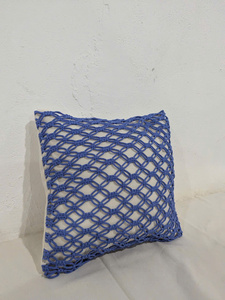 Funda de Almohada Decorativa Bohemia de Macramé Hecha a Mano, Estilo Americano, Cuadrada, 100% Algodón, para Dormitorio, Sofá, Hogar - Product Image 3