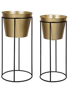 Nuevo Modelo de Maceta Metálica con Soporte Dorado, Diseño Circular, Macetas de Interior, Juego de Diseño Minimalista - Product Image 4