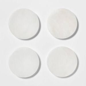 Venta caliente elegante conjunto de posavasos de mármol blanco posavasos de piedra absorbente posavasos de lujo de piedra última para bebidas para la venta - Product Image 1