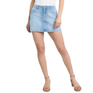 Jupes en jean en denim de qualité supérieure pour femmes personnalisées, élégantes et décontractées Mini grande taille, design écologique et à la mode délavé pour - Product Image 5