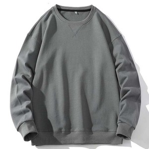 Sudadera Gris para Hombre, Cuello Redondo, Corte Regular, 100% Algodón, Tejido de Punto, Color Sólido, Logotipo Estampado en la Parte Delantera, Ropa Casual de Otoño 2026 - Product Image 6