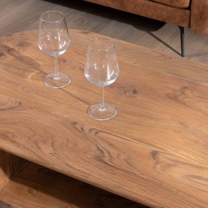 Mesa de centro Vandana Silver Balance de diseño redondeado en madera de acacia Boomer - Product Image 4