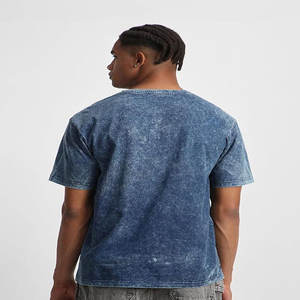 Camiseta extragrande de manga corta con hombros descubiertos de alta calidad para hombre, jersey de cuello, estampado de logotipo personalizado, patrón de Jersey de estilo Vintage - Product Image 1