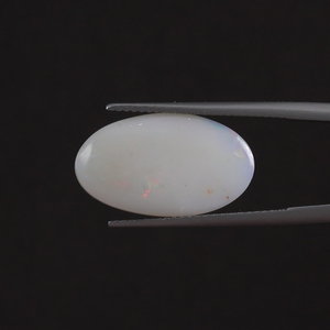 Opale naturelle blanche certifiée IGI de qualité supérieure, pierre précieuse en vrac, 5,35 carats, taille ovale, taillée à la main, polie, traitée à la cire/huile, légère pour - Product Image 1