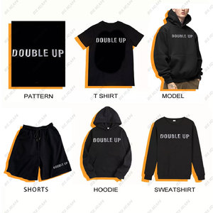 Hoodie court ample pour homme en molleton de coton de haute qualité, coupe classique, respirant, séchage rapide, streetwear, avec logo imprimé en relief - Product Image 5