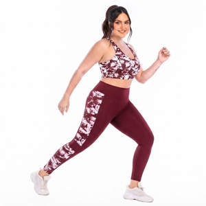 Conjunto de yoga de 2 piezas para mujer, ropa deportiva de gimnasio, trajes de entrenamiento, conjunto de yoga acampanado con espalda fruncida, venta al por mayor - Product Image 3