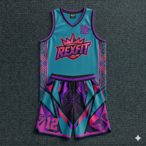 REXFIT SPORTS Kit de basketball personnalisé OEM pour adulte, léger, en polyester, à séchage rapide, maillot et short - Product Image 4