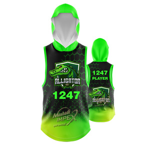 เสื้อเจอร์ซีย์ 7V7 สีเขียวและดำ ผลิตตามสั่ง ขายส่งยอดนิยม ราคาแข่งขัน ชุดทีม เสื้อเจอร์ซีย์อเมริกันฟุตบอล 7V7 - Product Image 5