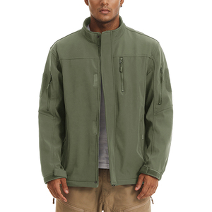 เสื้อแจ็คเก็ตกันน้ำสำหรับผู้ชายแบบขายส่ง OEM รุ่น Tactical Softshell คุณภาพดี ขายดีที่สุด คอตั้ง กันลม กันฝน เหมาะสำหรับเดินป่าและเล่นหิมะ - Product Image 2