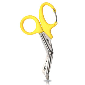 Tijeras de Acero Inoxidable con Recubrimiento de Titanio, Tijeras de Enfermería con Hojas Antiadherentes de 7.5 Pulgadas, Tijeras para Trauma con Mosquetón - Product Image 1