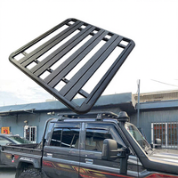 Porte-bagages universel pour toit de pick-up Land Cruiser 75/79, accessoires routiers, porte-bagages plat en aluminium, capacité de charge de plus de 100 kg, sans perçage
