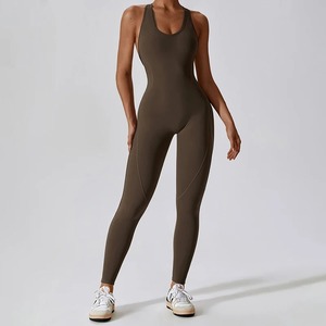 Monos deportivos sexys sin espalda para mujer, overoles de fitness, trajes de yoga, ropa de gimnasio de una pieza, body. - Product Image 1