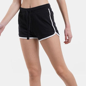 Shorts Bermuda de Cintura Alta para Mujer, Logotipo Personalizado, Felpa de Algodón, Transpirables, de Secado Rápido, Teñido Liso, Cintura Elástica, Verano - Product Image 3