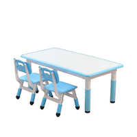 Table pour tout-petits réglable en hauteur et ensemble de 4 chaises bureau d'école d'étude pour enfants pour meubles de garderie préscolaire