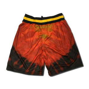 Shorts de basketball vert pour homme, taille mi-haute élastique, séchage rapide, style sportif décontracté, motif uni, poches en toile, fermetures éclair - Product Image 3