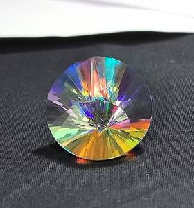 Topacio Místico Arcoíris, Corte Fantasía Redondo, Gema Natural Suelta, Cristal Brillante para Joyería, Anillo, Colgante, Piedra - Product Image 3
