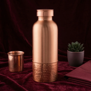 Bouteille en cuivre de luxe avec emballage haut de gamme, bouteille d'eau en cuivre pur faite à la main - Product Image 3