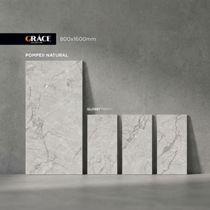 Carreaux de porcelaine lumineux gris opale 800x1600mm, texture solide, surface grise élégante pour l'hôtellerie de luxe, salle de bain extérieure, hall - Product Image 6