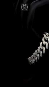 Bracelet maille cubaine Iced Out plaqué rhodium avec moissanite taille brillant rond, style hip-hop, unisexe, pour usage quotidien - Product Image 2