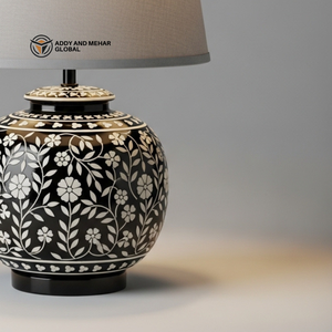Modern Bone Inlay Table Lantern Aesthetic Floral Inlay <b>Ginger</b> <b>Jar</b> Light High-End Handicraft Decorative Accent Lamp with Custom - Product Image 4