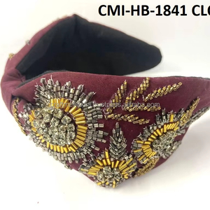 Bandeau perlé de haute qualité pour femmes Bandeau brodé de luxe - Product Image 3