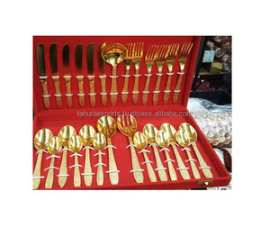 Juego de cubiertos de acero inoxidable Tahura Export Manufacture, juego de cubiertos en utensilios de cocina, chapado en plata, disponible en tamaño personalizado - Product Image 1