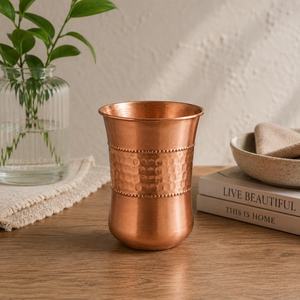 Vaso de Cobre Estampado a Mano de Primera Calidad, Regalo Elegante de Bajo Costo para Familiares, Amigos y Invitados, Vaso de Cobre Estampado Tradicional - Product Image 1