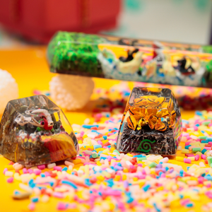 Teclas Místicas de Anime, Teclas Artesanales Personalizadas, Teclas Anime Lindas, Teclas Verdes, Juego de Teclas, Teclas de Resina - Product Image 2