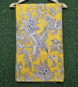 Tela de Algodón Tejida con Rayas Florales Botánicas, Suave, Ligera, Transpirable y Ecológica, por Metro, para Vestidos de Mujer, Costura, Regalo para Ella - Product Image 1