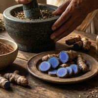 Cúrcuma Negra Kali Haldi Fresca de Exportación, Raíz Herbal de Curcuma Caesia de KAMADHEI AGRO FARM para Bienestar y Tradiciones Espirituales