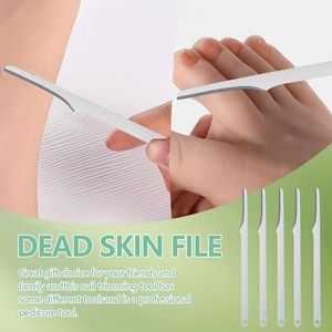 Kit professionnel de suppression des callosités des pieds en acier inoxydable, élimination des cicatrices claires beige, adapté aux orteils et aux crevasses - Product Image 4