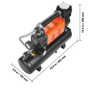 Compressore d'aria portatile digitale per impieghi gravosi 12V 6L con serbatoio, 6.35 CFM, 150PSI, per pneumatici fuoristrada, veicoli e SUV - Product Image 2