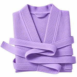 Men’s <b>Hooded</b> Terry <b>Bathrobe</b> Soft Cotton Absorbent Spa Robe <b>with</b> Belt - Product Image 3