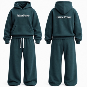 <b>Prime</b> Power Women's Hoodie Jogger Set Cotton Tracksuit Casual Two Piece Outfit Autumn Streetwear Sweatshirt Pants OEM Supplier - Product Image 1