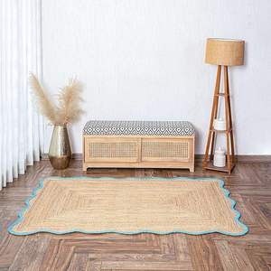 Alfombras de Yute Onduladas Sostenibles para Decoración del Hogar, Estilo Moderno, Antideslizantes, Trenzadas a Mano, Diseñadas para la Funcionalidad - Product Image 3