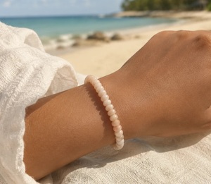 Pulsera de Piedras de Ópalo Rosa Natural Facetado, Pulsera Elástica con Cuentas de Cristal Rosa Pastel, Joyería para Mujer - Product Image 3