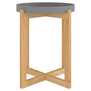 Mesa de centro pequeña gris de madera de ingeniería con madera de pino maciza, elegante y duradera - Product Image 2