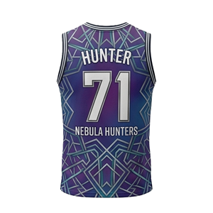 Custom <b>Mens</b> Basketball Sublimated Birdseye <b>Mesh</b> Team Tank <b>Top</b> Front Logo Breathable Quick Dry Jersey 100% Polyester V-neck - Product Image 4