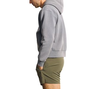 Custom Heavyweight Double Zip Hoodie for Men – Premium Oversized Full Zip Fleece Sweatshirt with Kangaroo Pocket - Product Image 5
