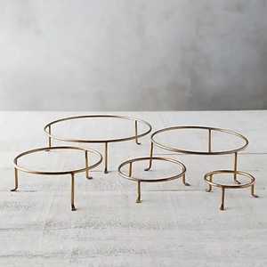2 Piece Luxury Gold Metal <b>Plant</b> Stand Set Slender Hairpin Line <b>Frame</b> Tapered Base Cylindrical Flower Pot Indoor Floor Planters - Product Image 2