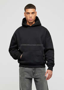 OEM <b>Men's</b> <b>Black</b> Oversize Pullover Hoodie Set 50% Cotton 50% Polyester Long Sleeve Printed Sweatshirt Washed Hooded Wholesale - Product Image 6