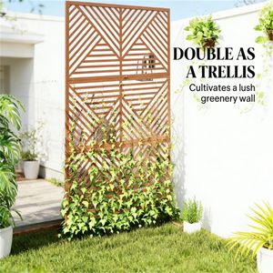 Brown Outdoor Privacy Fence Screen <b>Plant</b> Climbing <b>Frame</b> Screen & Room Divider - Product Image 3