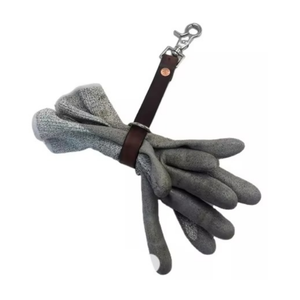 Porte-gants robuste fait main avec sangle réglable en cuir véritable et boucle à clip - Product Image 1