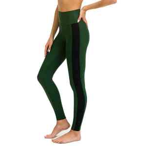 Leggings de sport pour femmes de haute qualité, personnalisés, à taille haute, à compression douce, sans couture, à motif uni, décontractés - Product Image 3