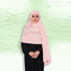 Elegante Hiyab Islámico de Chifón Sólido con Detalles de Cristal, Suave, Ligero y Transpirable para la Oración y Uso Diario - Product Image 3