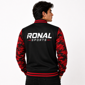 Ropa para Hombre Talla Grande, Chaqueta Universitaria de Béisbol de Manga Larga, Chaqueta Universitaria de Béisbol con Letras Bordadas, Último Estilo - Product Image 4