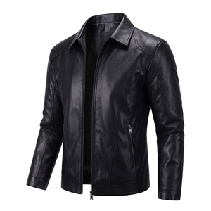 High End Mens Leather Fashion <b>Jacket</b> Material Soft Texture Luxury <b>Jacket</b> Formal Business Casual Style Fashionable Outerwear - Product Image 2