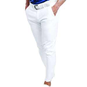 Pantalones de Golf para Hombre, Corte Ajustado, Estilo Casual de Negocios, Cintura Media, Logotipo Personalizado, Frente Plano, Invierno, Lona - Product Image 6