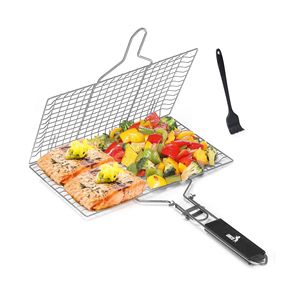 Accessori per barbecue in acciaio inossidabile-cestino per griglia da esterno per pesce e verdure per grigliate e barbecue - Product Image 2